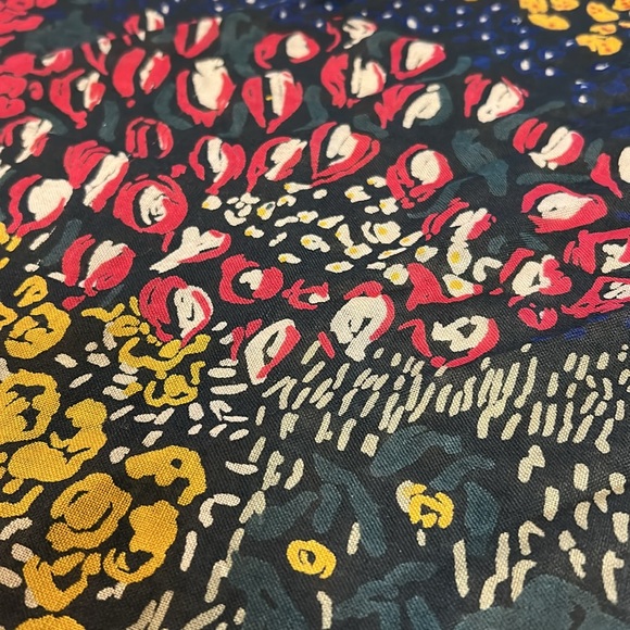 Vtg Sonia Rykiel Foulards floral fringe wrap scarf - Picture 5 of 10